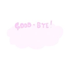 Flat Color Illustration Of A Cartoon Goodbye Sign Stock Images