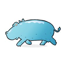 Cartoon Hippopotamus Stock Image