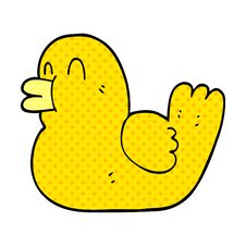 Cartoon Doodle Rubber Duck Royalty Free Stock Images