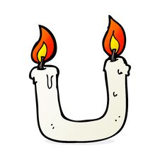 Burning The Candle At Both Ends Cartoon Royalty Free Stock Photography