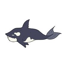 Cartoon Killer Whale Stock Image