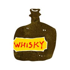 Cartoon Whisky Jar Royalty Free Stock Photo