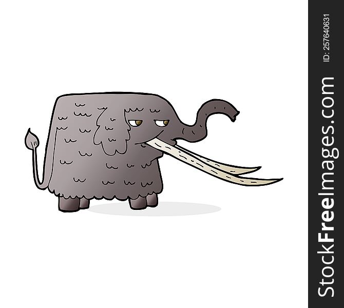 cartoon woolly mammoth