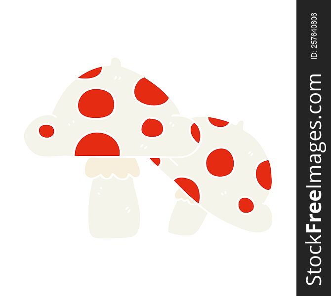 quirky hand drawn cartoon toadstools