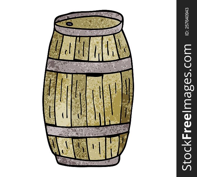 cartoon doodle beer barrel