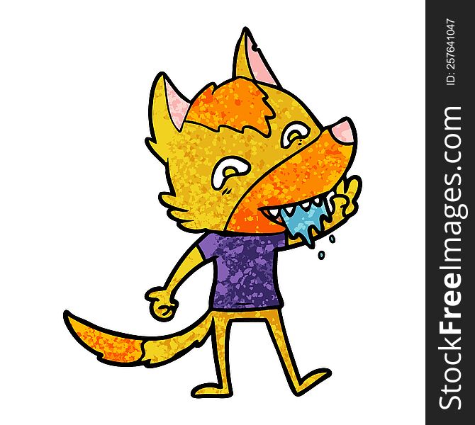 hungry fox cartoon character. hungry fox cartoon character