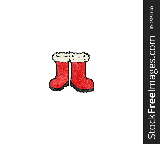 cartoon santa claus boots