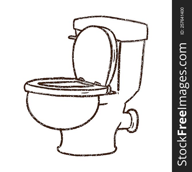 Toilet Charcoal Drawing