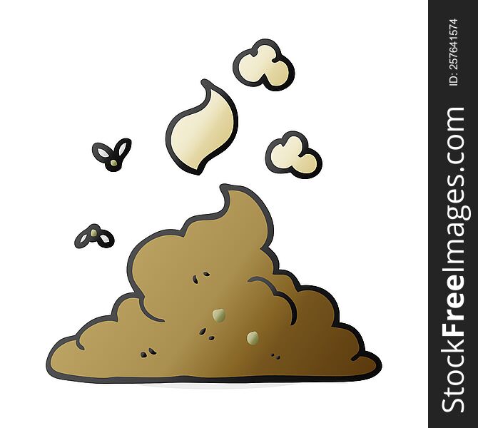 freehand drawn cartoon steaming pile of poop