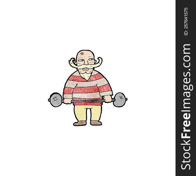 cartoon circus strongman