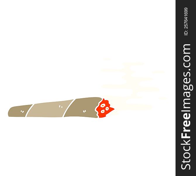 flat color illustration cartoon of a joint