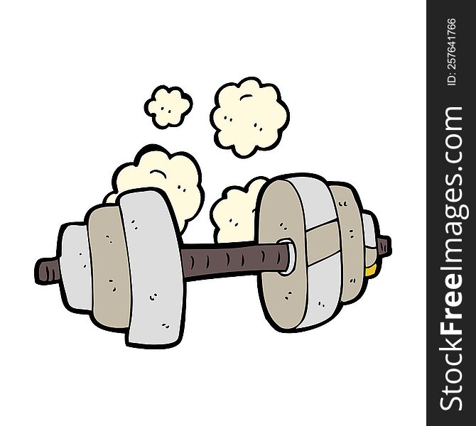 cartoon dumbbell