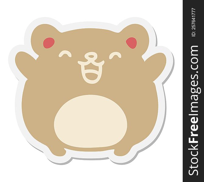 Cute Cartoon Hamster Sticker