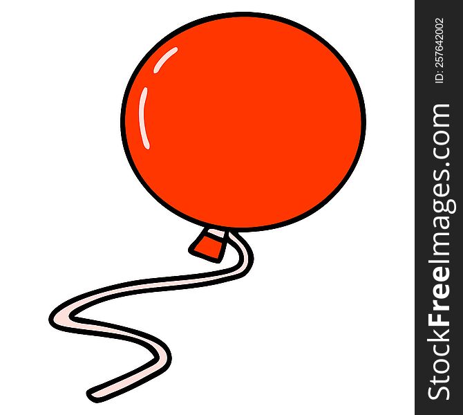 cartoon of a floating balloon. cartoon of a floating balloon
