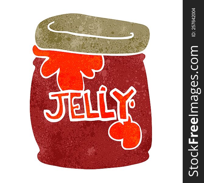 Retro Cartoon Jar Of Jelly