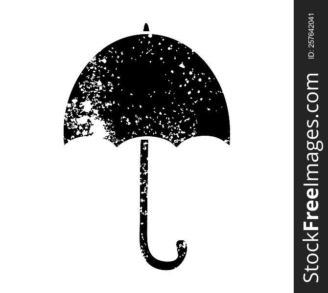 line drawing cartoon of a open umbrella