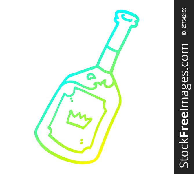 cold gradient line drawing of a cartoon alcoholic drink