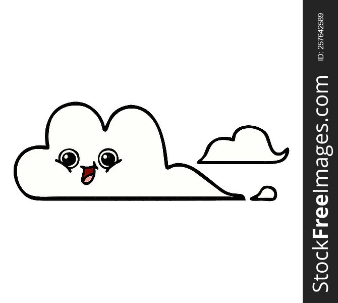 comic book style cartoon of a clouds