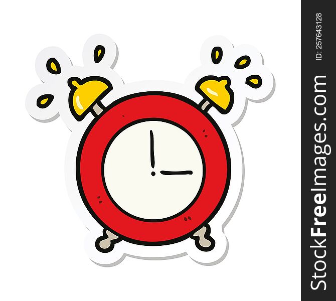 sticker of a alarm clock