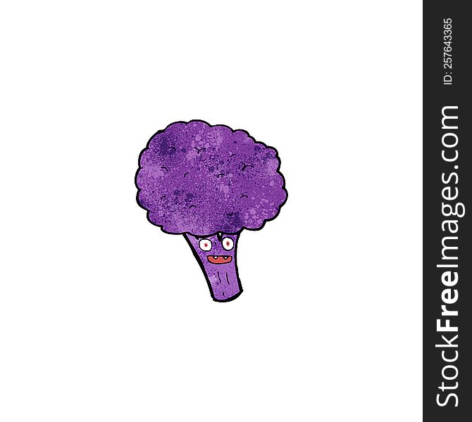purple sprouting brocolli cartoon