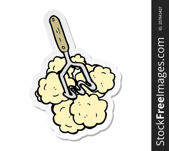 sticker of a cartoon potato masher