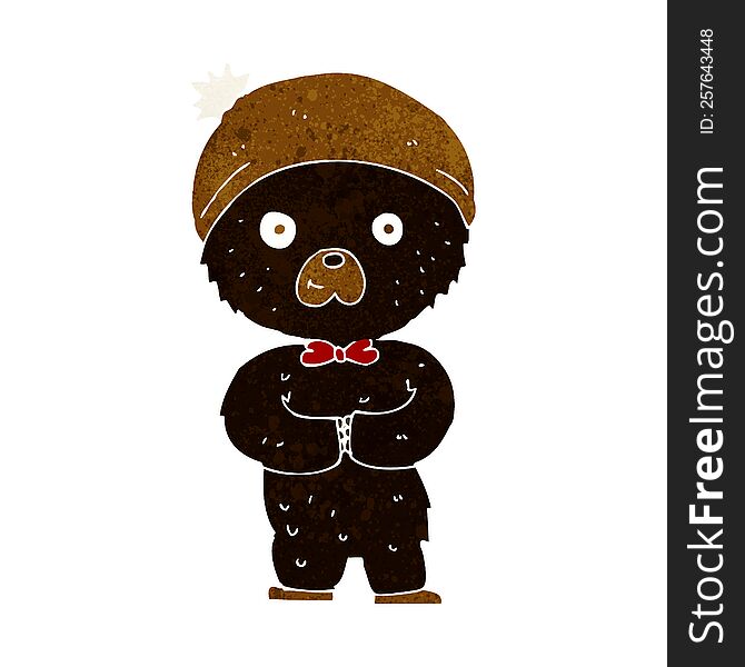 cartoon little black bear