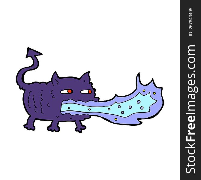 cartoon fire breathing imp