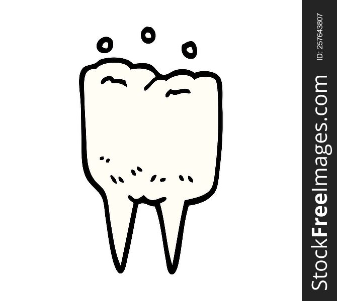 cartoon doodle tooth