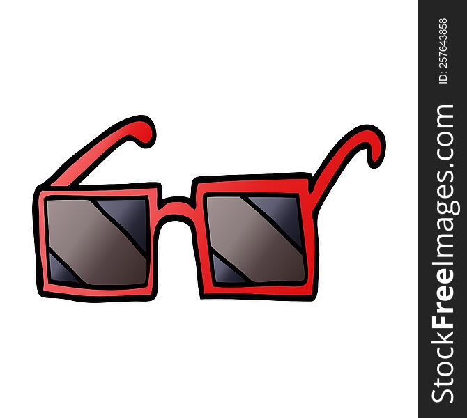 cartoon doodle square sunglasses