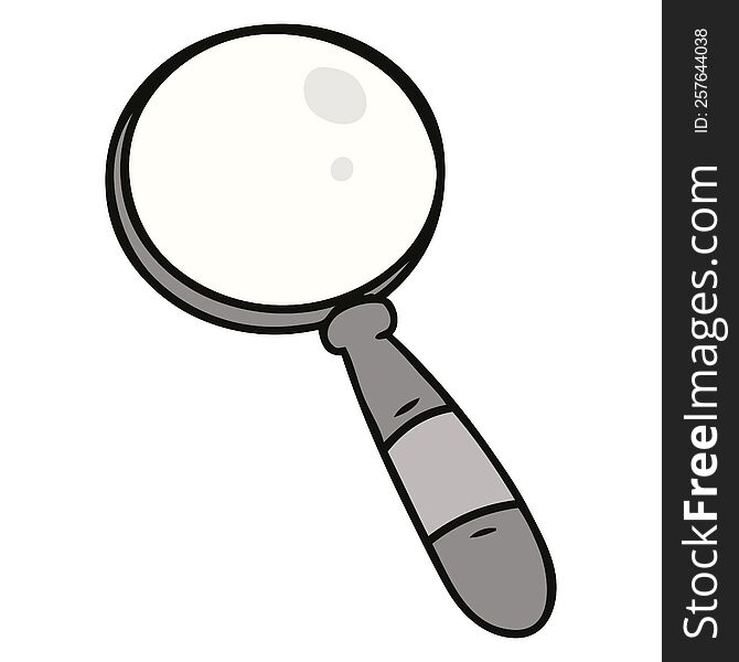 Cartoon Doodle Of A Magnifying Glass