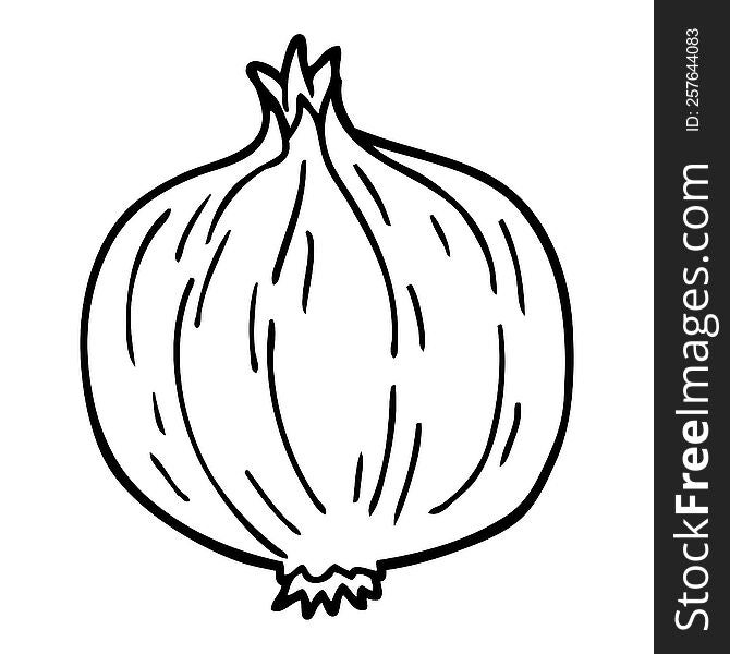 line drawing cartoon onion