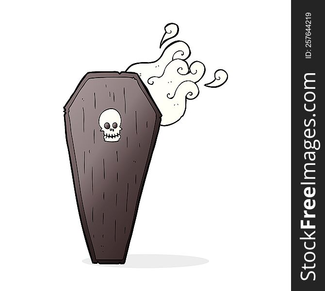 spooky cartoon coffin