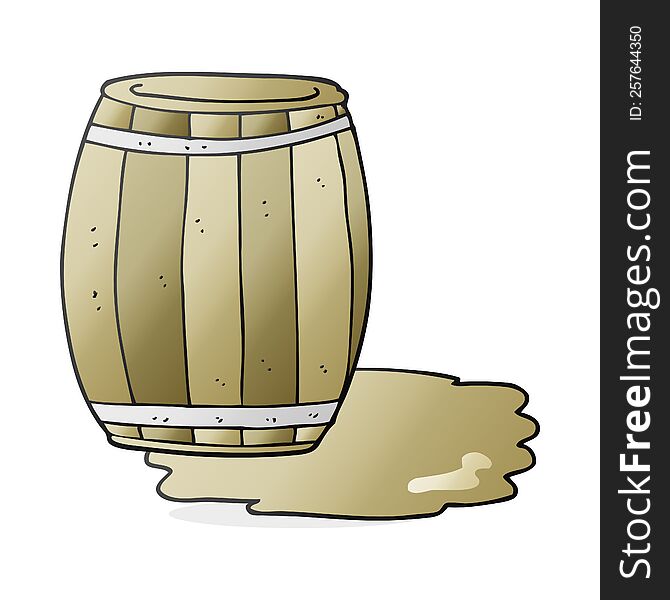 freehand drawn cartoon barrel; beer. freehand drawn cartoon barrel; beer