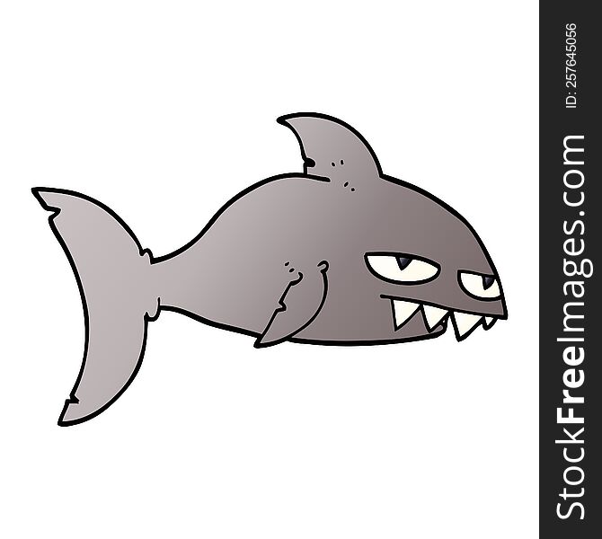 cartoon doodle deadly shark