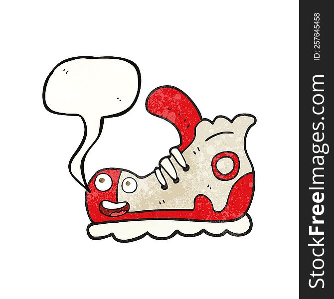 speech bubble textured cartoon sneaker