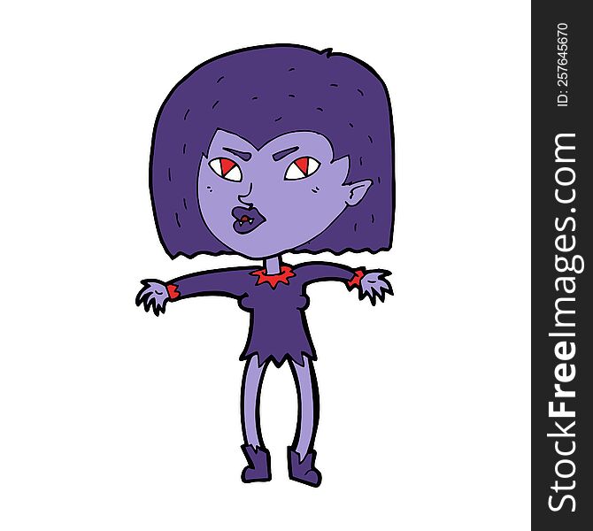 Cartoon Vampire Girl