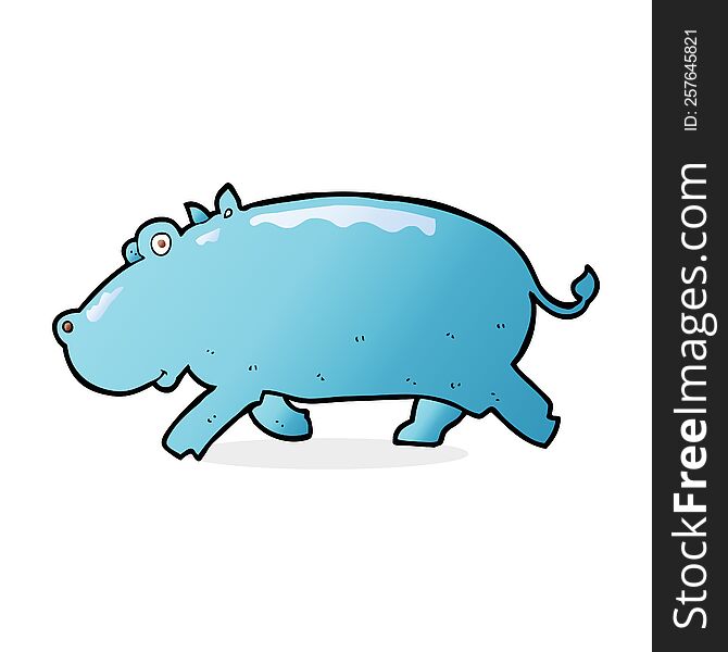 cartoon hippopotamus