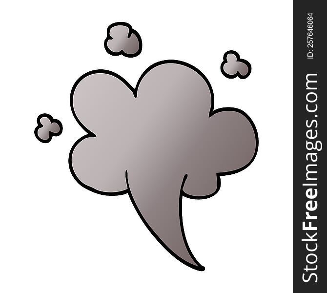 Cartoon Doodle Whooshing Cloud