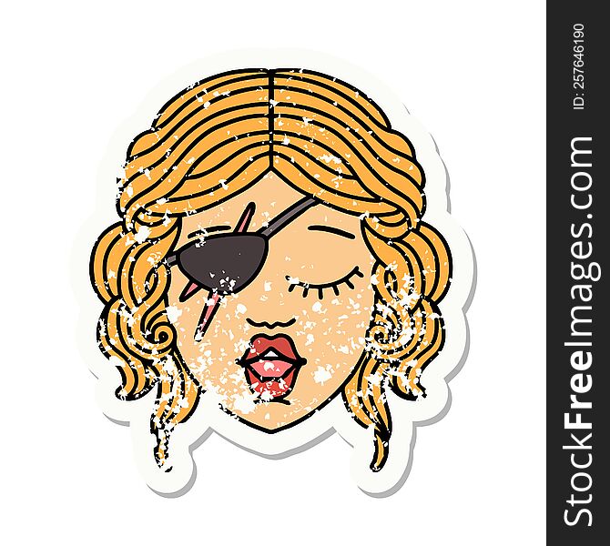 Human Rogue Character Grunge Sticker