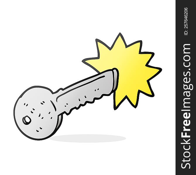 cartoon door key