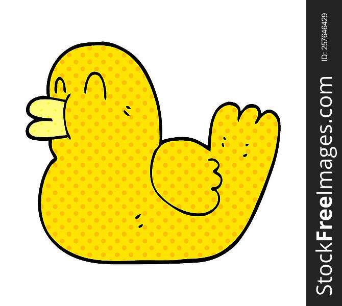 cartoon doodle rubber duck