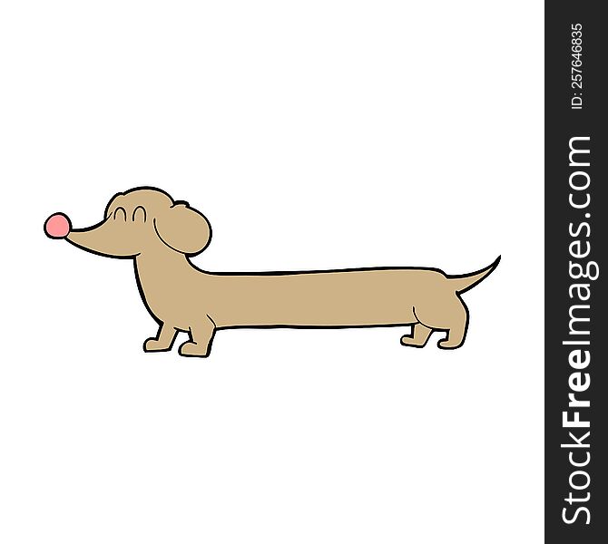 cartoon dachshund