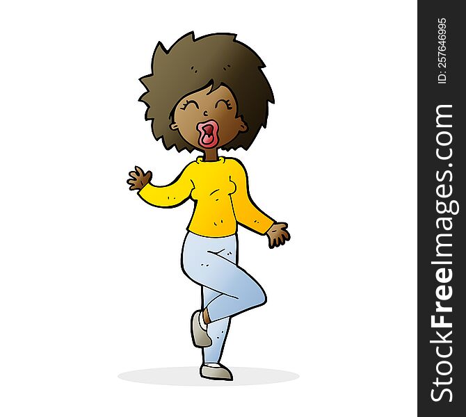 Cartoon Woman Dancing