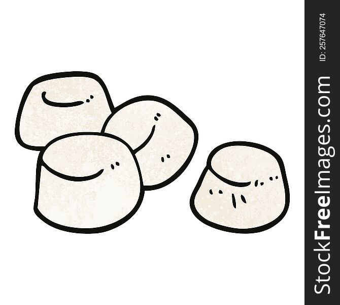 cartoon doodle tasty marshmallows