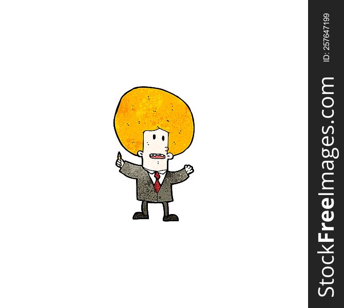 cartoon ginger man in suit