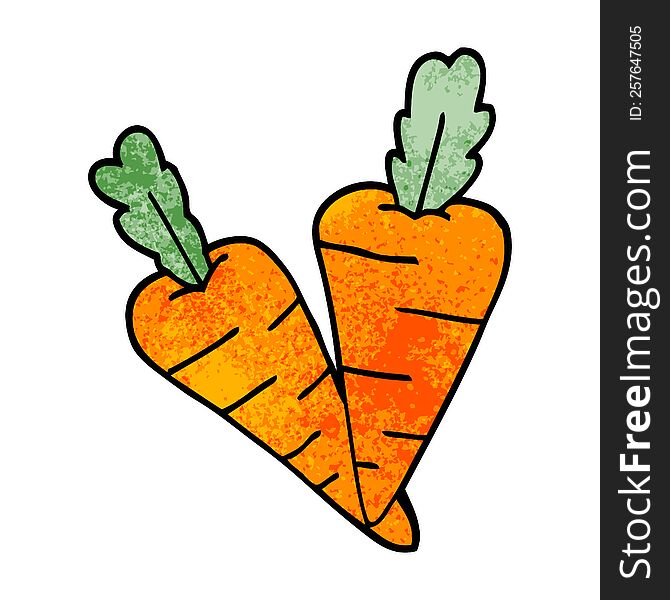 cartoon doodle carrots