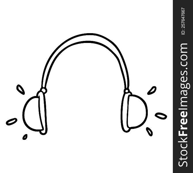 cartoon headphones. cartoon headphones