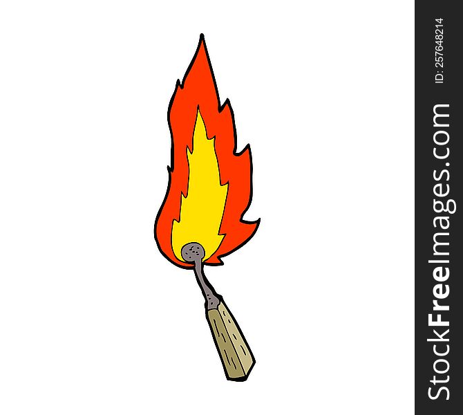 cartoon burning match