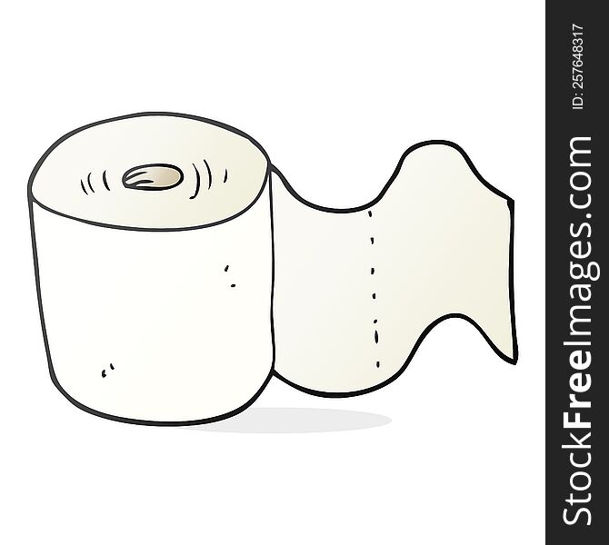 freehand drawn cartoon toilet roll