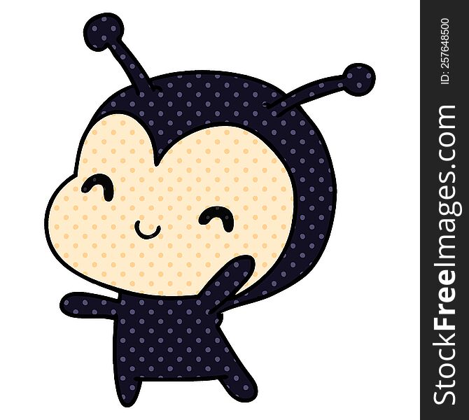 Cartoon Kawaii Of A Cute Lady Bug